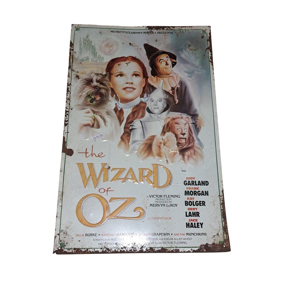 Vintage 1994 The Wizard Of Oz Movie Poster In Tin